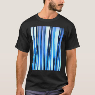 Harmonie und Frieden Blau Streifen Abstraktes Must T-Shirt