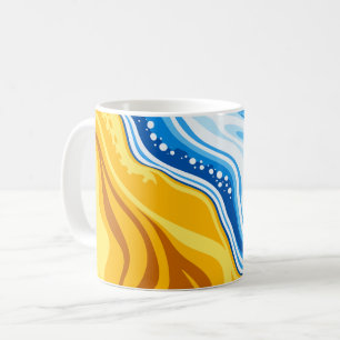 Harmonie von Wasser- und Feuerwellen Kaffeetasse