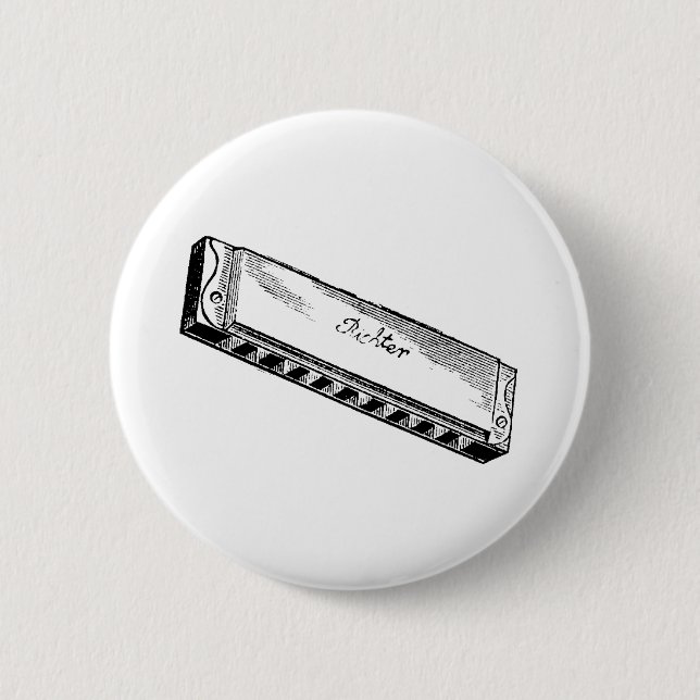 Harmonika/Blues-Harfe Button (Vorderseite)