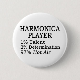 Harmonika-Spieler-Heißluft Button