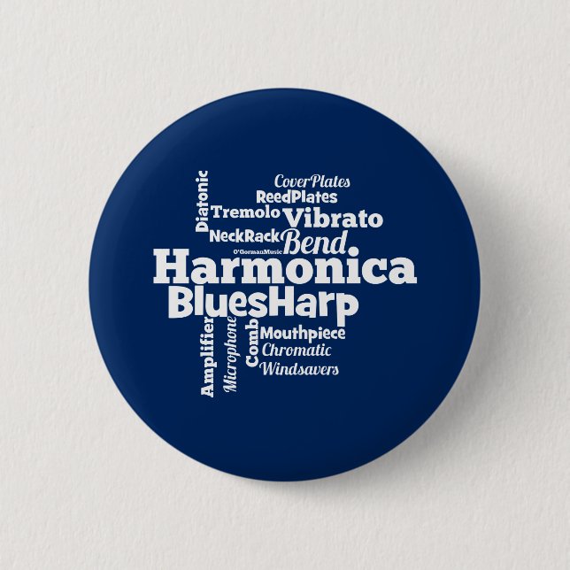 Harmonika-Word-Wolke Button (Vorderseite)