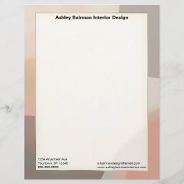 Harmonious Earth Tones Interior Design Briefbogen