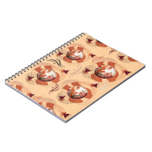 Harmonious Orange Blossom Circles Notizblock
