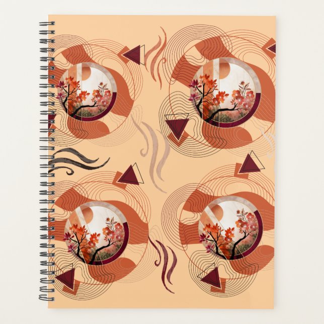 Harmonious Orange Blossom Circles Planer (Vorderseite)