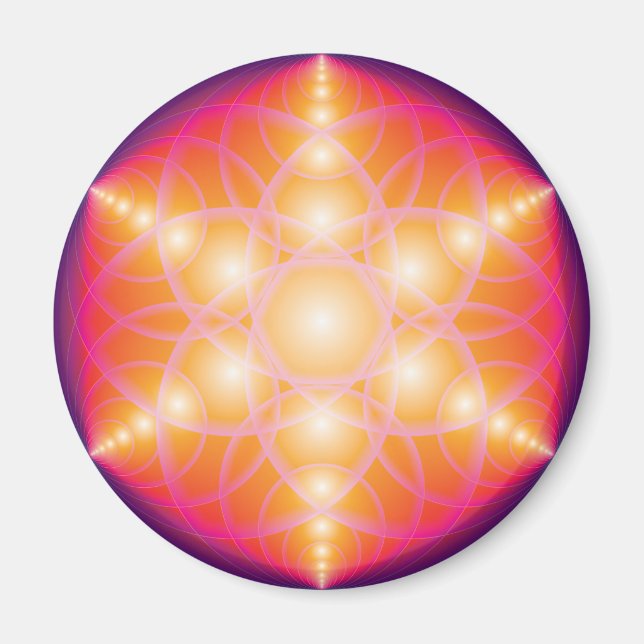 Harmonische Blume des Lebens Magnet (Vorne)