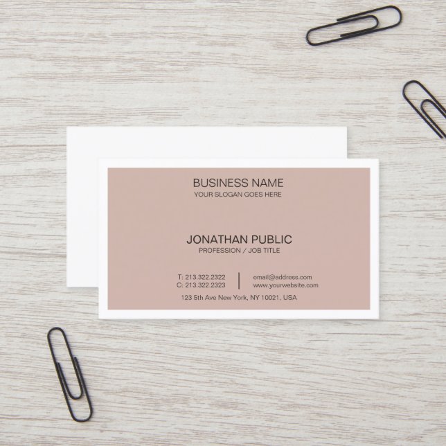 Harmonische Farbenfirma Künstlerische Schlichte Mo Visitenkarte (Vorderseite/Rückseite Beispiel)