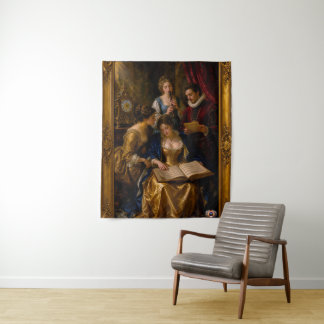 Harmonische Sitzung im Schloss Eisenwald-Studienzi Wandteppich