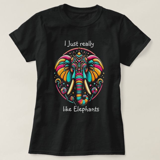 Harmonischer Elefant, den ich wirklich mag T-Shirt (Design vorne)