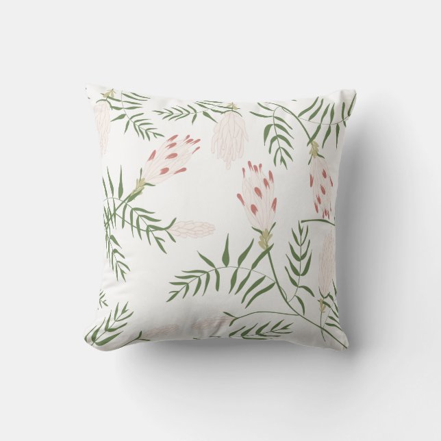 Harmonisches Botanisches Druckkissen Kissen (Vorderseite)