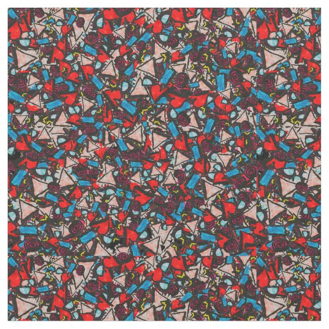 Harmonisches Chaos, lebendiges Abstract Design Stoff (Nahaufnahme)