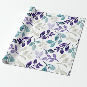 Harmonisches Wasserfarben-Blattdesign Geschenkpapier