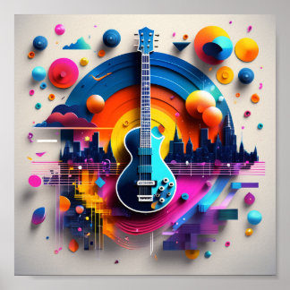 HarmoniSonic Fusion: Eine Visuelle Ode an die Beat Poster