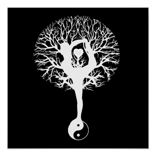 Harmony & Balance Yin Yang Tree of Life Poster (Vorderseite)