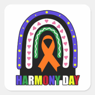 Harmony Day Australia Quadratischer Aufkleber