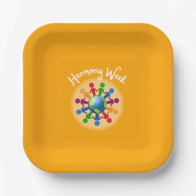 Harmony Day Pappteller (Vorderseite)