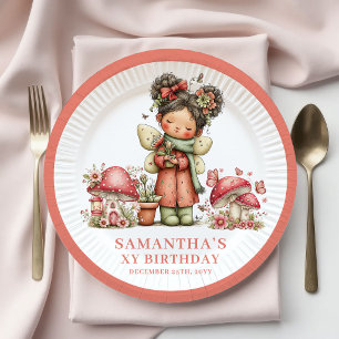Harmony Fairy 4. Geburtstag Rosa Floral Papier Tel Pappteller