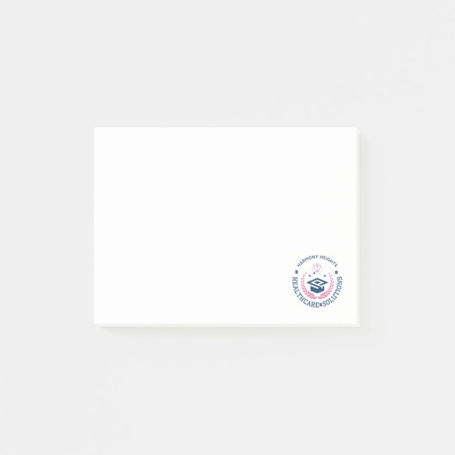 Harmony Heights Healthcare Solutions Company Logo Post-it Klebezettel (Vorderseite)