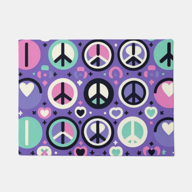 Harmony Hues A Peaceful Pattern / Tons de Harmonia Fußmatte (Vorderseite)