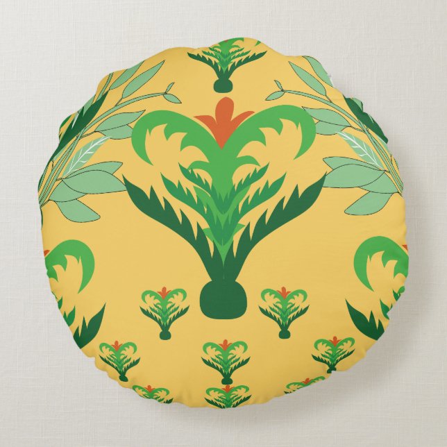 Harmony Line Pattern Decorative Throw Pillow – Bal Rundes Kissen (Rückseite)