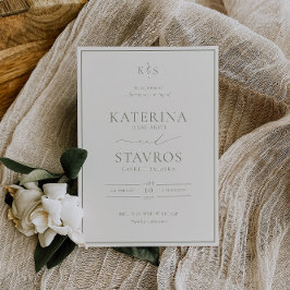 HARMONY Sage Green Wedding Einladung