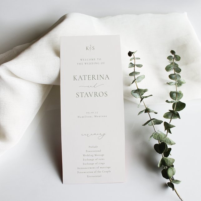 HARMONY Sage Green Wedding Programm (Von Creator hochgeladen)