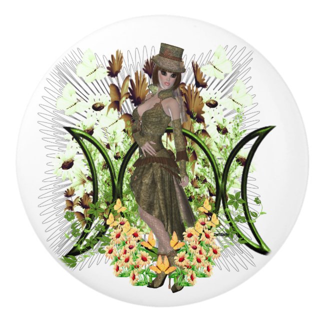 Harmony Triple Moon Design Keramikknauf (Vorderseite)