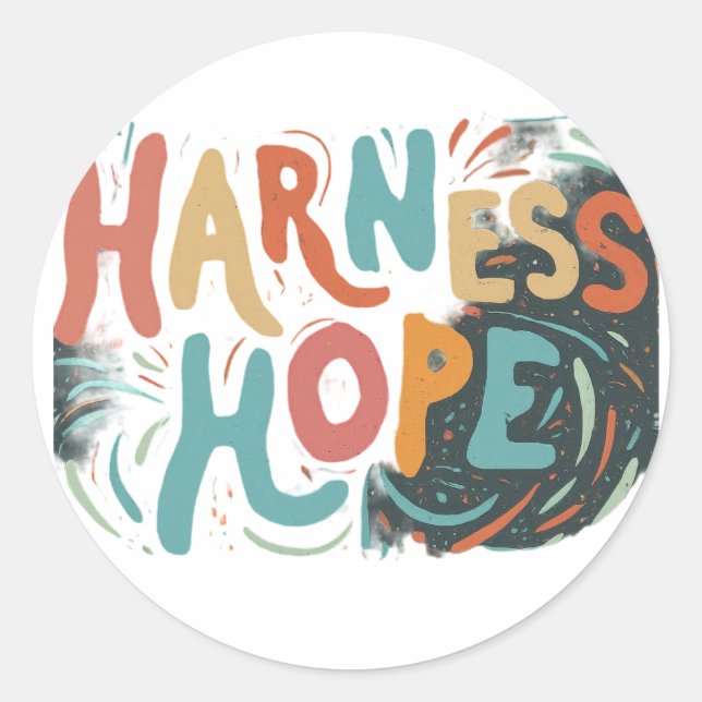 Harness Hope Runder Aufkleber (Vorderseite)