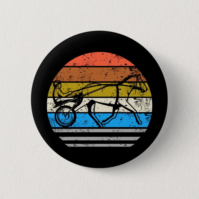 Harness Horse Racing Vintage Button (Vorderseite)