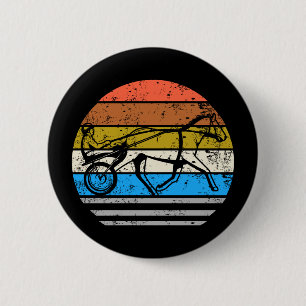Harness Horse Racing Vintage Button