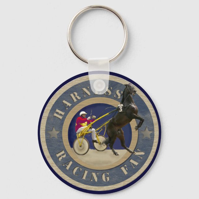 Harness Racing Fan Schlüsselanhänger (Vorderseite)