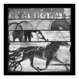 Harness Racing Grunge Poster