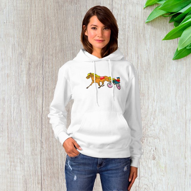 Harness Racing Pferd und Fahrer Hoodie (Von Creator hochgeladen)