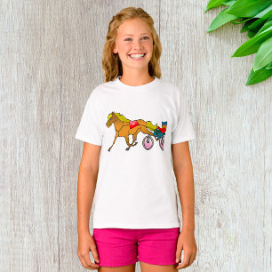 Harness Racing Pferd und Fahrer T-Shirt