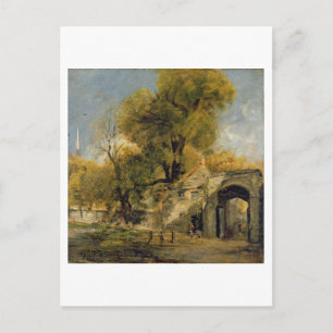 Harnham Gate, Salisbury, c.1820-21 (Öl auf Leinwan Postkarte