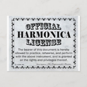 Harnonica-Lizenz Postkarte