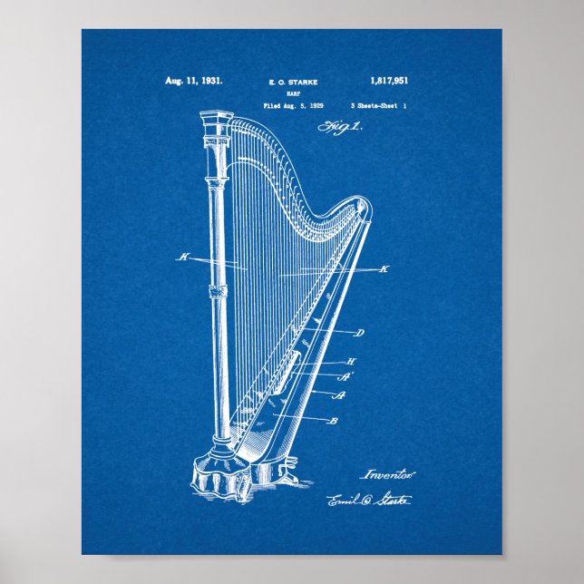 Harnpatent - Blueprint Poster (Vorne)