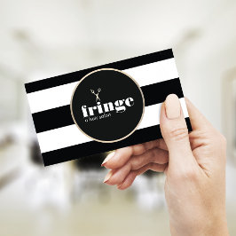 Harnsteine-Goldschere Schwarz-weiß Streifen Visitenkarte