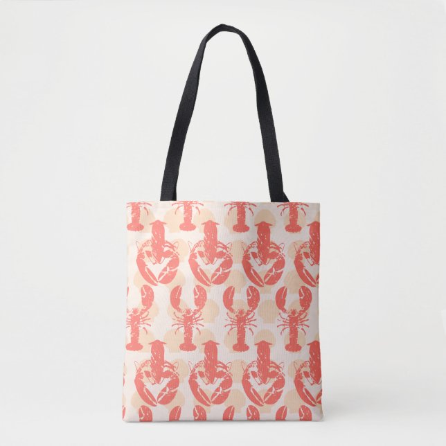Harnstuben und Muscheln Korallenrosa Schönheitsmus Tasche (Vorderseite)
