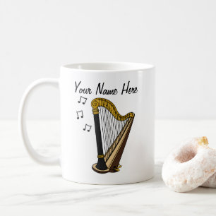 Harp Custom Tasse Harpist String Musician Gift