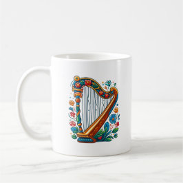 Harp Folk Art Tasse