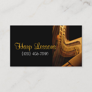 Harp Lessons Music Carte de visite