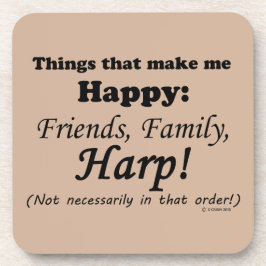 Harp macht mich glücklich untersetzer