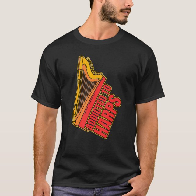 Harp Music Instrument Player Beginner Lesson T-Shirt (Vorderseite)