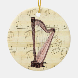 Harp Music Weihnachtsdekoration Keramik Ornament