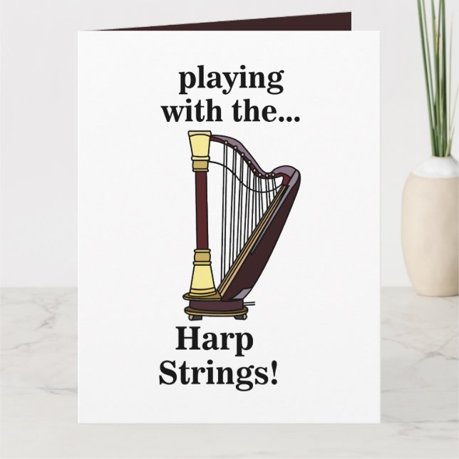 Harp Musical Instrument Harp Karte (Vorderseite)