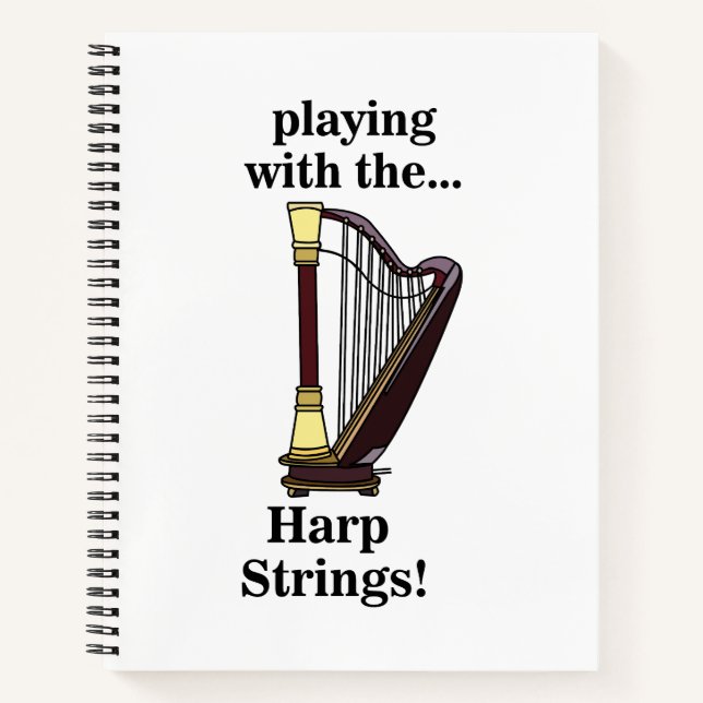 Harp Musical Instrument Harp Notizbuch (Vorderseite)