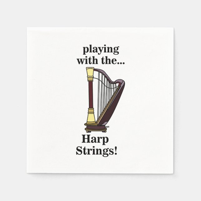 Harp Musical Instrument Harp Party Serviette (Vorderseite)