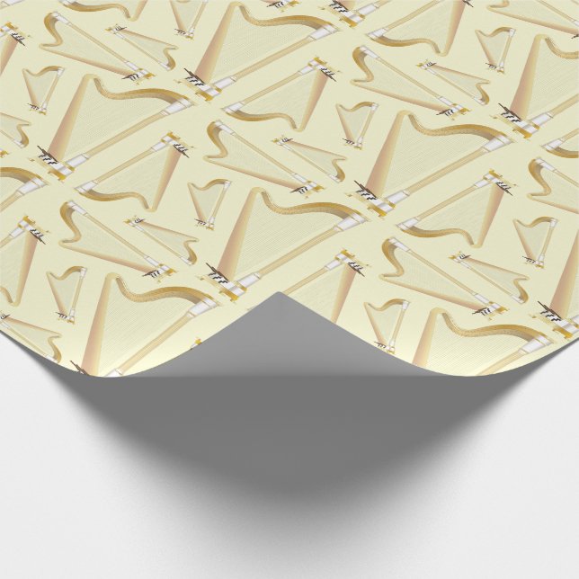 Harp Musician Music Teacher Geschenkpapier (Ecke)