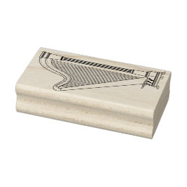 Harp Musician Music Teacher Gummistempel