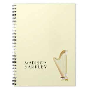Harp Musician Music Teacher Notizblock